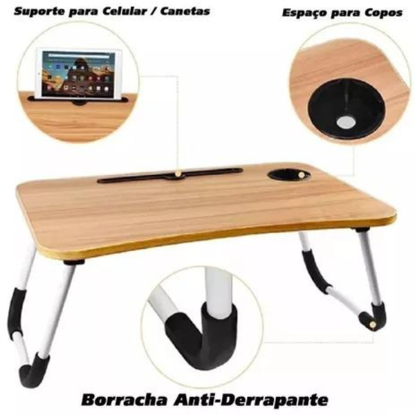 Mesa Portátil Dobrável para Notebook e Tablet