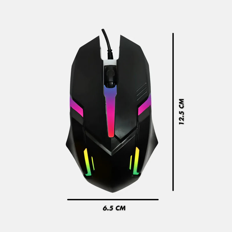 Mouse Gamer Glow RGB USB LED V02