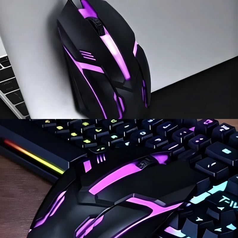 Mouse Gamer Glow RGB USB LED V02